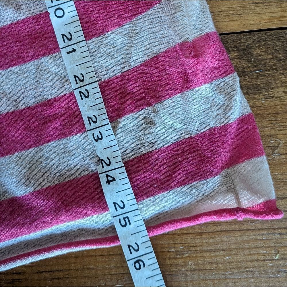 Sheer Tory Burch pink stripe sweater M - Picture 5 of 9